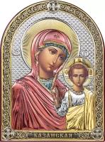 Икона Божией Матери Казанская 6391 (C/CT), 10х12.5 см, 1 шт., цвет: золотистый