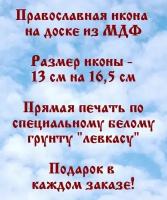 Преподобномученица Параскева Римская, икона на доске 8*10 см