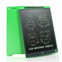 Графический планшет для рисования детский LCD Writing Tablet 12 дюймов со стилусом, зеленый / Интерактивная доска / Планшет для рисования / Электронный блокнот