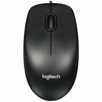 Мышь проводная Logitech M100, 1000 dpi, USB, черный (910-005006)