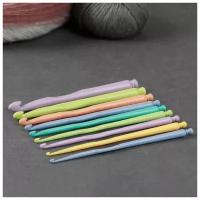 Набор крючков для вязания, d = 2,5-10 мм, 15 см, 9 шт, цвет разноцветный