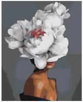 Картина по номерам Девушка цветок 40х50 см