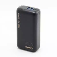 Портативный аккумулятор MIVO MB-308Q 30000 mAh, LED индикация, 2хUSB, Quick Charge 3.0, черный