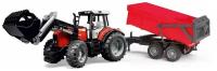 Трактор Massey Ferguson 7480 с погрузчиком и прицепом 01-138