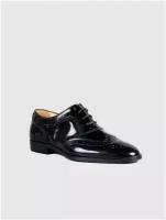 Женская обувь, G. Benatti, модель Броги, лак, черный цвет, шнурки, размер 40