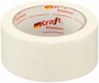 Скотч Kraft (Крафт) малярный бумажный белый, 48 мм х 70 м