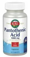 KAL Pantothenic Acid Sustained Release (витамин В-5 пантотеновая кислота медленного высвобождения) 1000 мг 50 таблеток