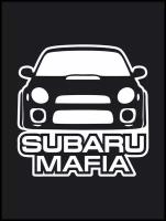 Наклейка на авто "Subaru mafia - Субару мафия" 17х17 см