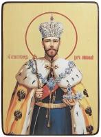 Икона Николай II (Романов) царь поясной, размер 14 х 19 см