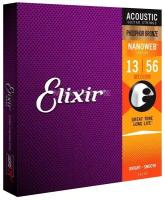 Струны для акустической гитары Elixir 16102 Medium Nanoweb Phosphor Bronze 13-56