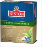 Чай зеленый в пакетиках Riston Green Tea с Жасмином, 100 шт, 200 г