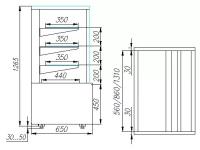 Витрина кондитерская Полюс KC70 VM 0,9-1 Light (ВХСв - 0,9д Carboma Cube Техно)