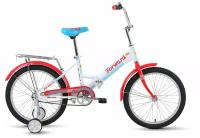 Велосипед FORWARD TIMBA 20 (20" 1 ск. рост 13" скл.) 2020-2021, белый, 1BKW1C201003