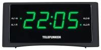 Радиочасы Telefunken TF-1712 черный с зеленым