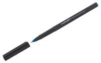 Ручка-роллер Uni-Ball II Micro, синяя, корпус черный, узел 0,5 мм, линия 0,24 мм, UB-104 Blue