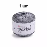 Пряжа YarnArt Sparkle Темное серебро (1303) 1 моток 25 г/160 м (60% металлик, 40% полиамид) ярнарт спаркл