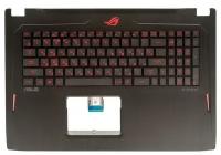 Клавиатура для ноутбука Asus GL702ZC-1A с топкейсом, подсветкой, черная UI раскладка, RU лазерная гравировка