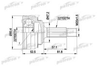 PATRON PCV1158 ШРУС наружн к-кт 22x45x22 SKODA FELICIA, FAVORIT, FORMAN