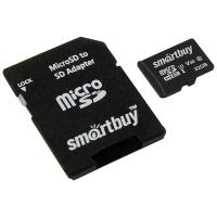 Карта памяти 32Gb - SmartBuy MicroSD Class 10 Pro UHS-I U3 SB32GBSDCL10U3L-01 с адаптером SD (Оригинальная!)