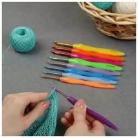 Арт Узор Набор крючков для вязания, d = 2-6 мм, 17 см, 9 шт, цвет разноцветный