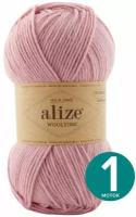 Пряжа Alize Wooltime пудра (161), 75%шерсть/25%полиамид, 200м, 100г, 1шт