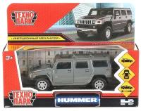 Модель Hummer H2 темно-серый 12см без света И звука Технопарк металл инерция откр. двери и багажник