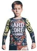 Рашгард HARDCORE TRAINING, размер 14 лет RU, черный