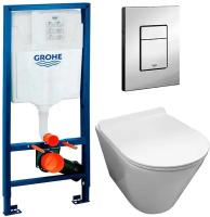 Инсталляция Grohe Rapid SL 38772001 + унитаз Fubini FB004 безободковый с сиденьем