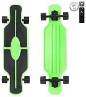 Скейтборд Y-SCOO Longboard Shark TIR 31 пластик 79 с сумкой GREEN/black