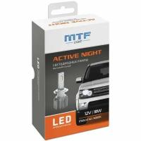 Светодиодные лампы Mtf Light, серия ACTIVE NIGHT, H4/H19, 18W, 1750lm, 6000K, комплект