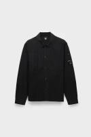 Рубашка C.P. Company ottoman workwear shirt black для мужчин цвет черный размер 52