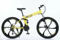 Горный складной велосипед мторайд шины 26 дюймов, спортивный велик мужской и женский литье