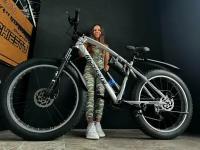 Велосипед Fatbike Richiesto 26" Фэтбайк Спортивный Взрослый Подростковый, серебро