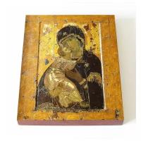 Владимирская икона Божией Матери, XII в, доска 8*10 см