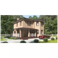 Проект жилого дома STROY-RZN 22-0020 (173,18 м2, 9,61*11,95 м, керамический блок 510 мм, облицовочный кирпич)