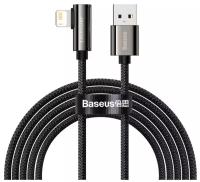 Кабель для передачи данных / быстрой зарядки /Угловой/Baseus Legend Series Elbow Fast Charging Data Cable USB to iP 2.4A 1m Black CALCS-01