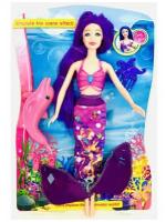 Кукла русалка с длинными волосами фигурка дельфина тапочки расческа, &Dstunters