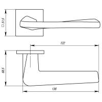 Ручка раздельная Armadillo (Армадилло) TORSO USS BPVD-77 Вороненый никель 39205