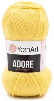 Пряжа для вязания YarnArt 'Adore' 100гр 280м (100% акрил с эффектом анти-пиллинга) (332 лимонный), 5 мотков