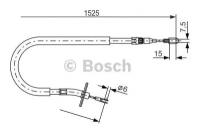 Трос стояночного тормоза MB Sprinter, VW LT BOSCH 1987477858