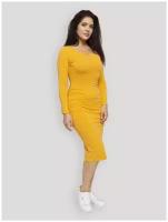 Платье для беременных Lunarable, горчичный, размер 52(2XL)