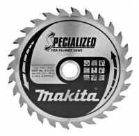 Диск пильный Makita В-31550 для погружных пил, по дереву, 165х1.6 мм, 2.2 мм, 28 зубьев, посадка 20 мм