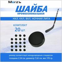 Шайба хоккейная Morzъ, D-75mm, H-24mm, Weight 170g Art.10-74s
