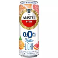 Пивной напиток безалкогольный нефильтрованный осветленный Amstel Natur Light Апельсин и грейпфрут 0.43 л