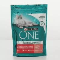 Сухой корм Purina one для кастрированных кошек, лосось/пшеница, 200 г