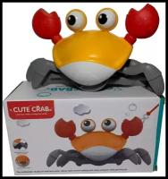 Заводной Плавающий Краб, Игрушка для Купания для ванны, каталка на веревке "Cute Crab", 21*12см