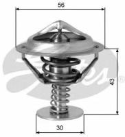 Термостат FORD USA: TAURUS 96- MITSUBISHI: CARISMA 95-06, CARISMA седан 96-06, GALANT VI 96-04, GALANT VI универсал 96-03, GALLOPER 98-03, GRANDIS 03 Gates TH05382G1