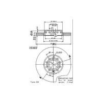 BREMBO 09574521 Диск тормозной