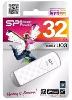 Флеш накопитель 32GB Silicon Power Ultima U03, USB 2.0, Белый