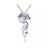 PLATINA jewelry Подвеска из серебра 925 пробы с аметистом, эмалью 03-3252-00-203-0200-69